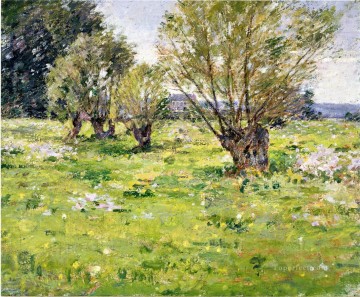 Theodore Robinson Painting - Willows and Wildflowers2 Theodore Robinson